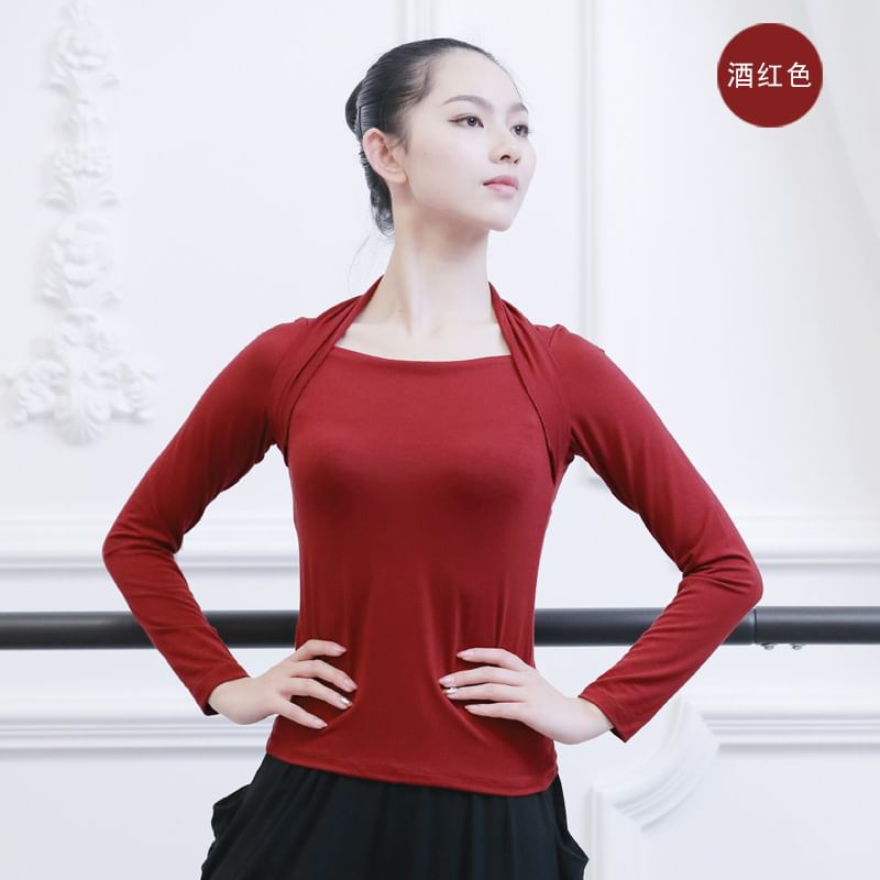 Long-Sleeve Plain Dance T-Shirt