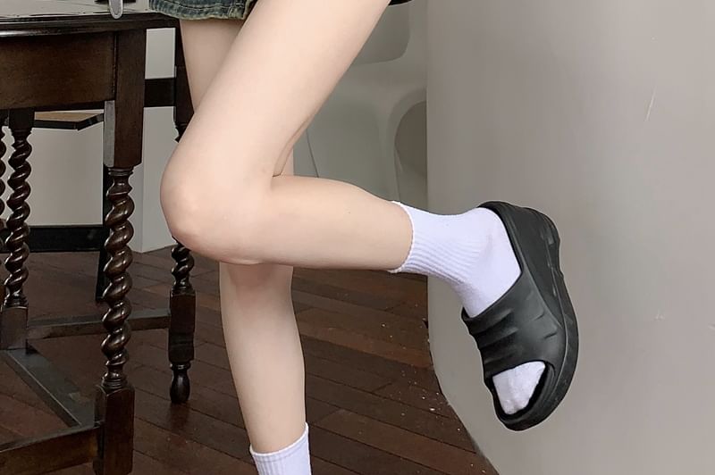 High Waist Asymmetrical Denim Skort