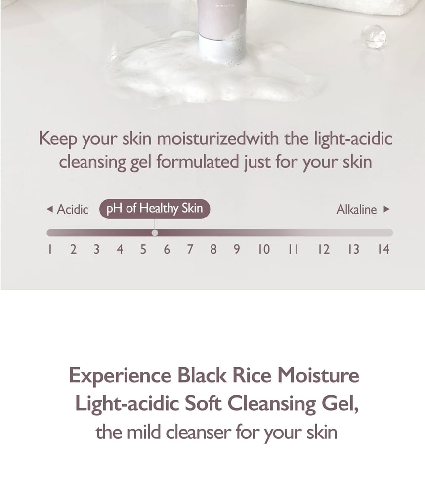 Black Rice Moisture 5.5 Soft Cleansing Gel 2pcs Bundle Set