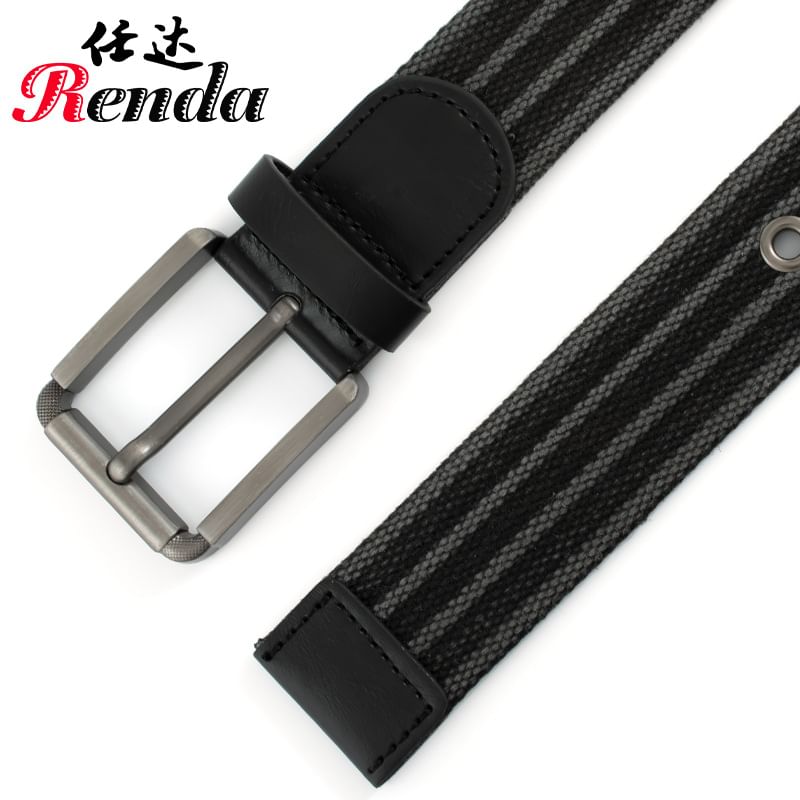 Striped Buckled Belt