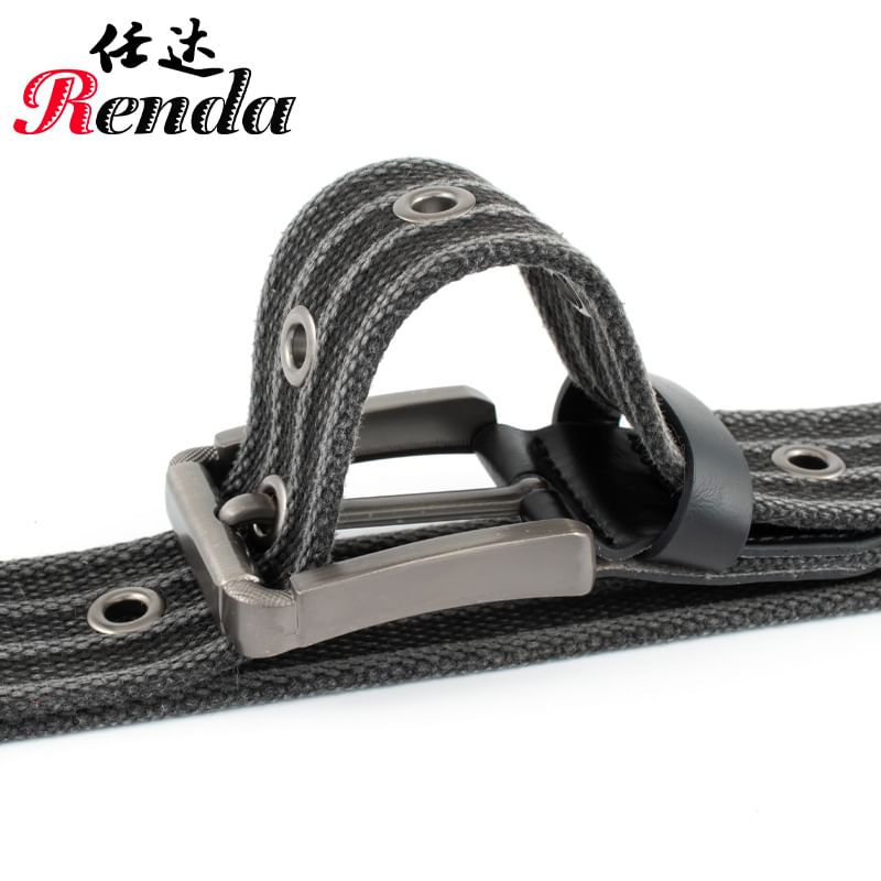 Striped Buckled Belt