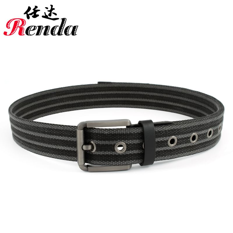 Striped Buckled Belt