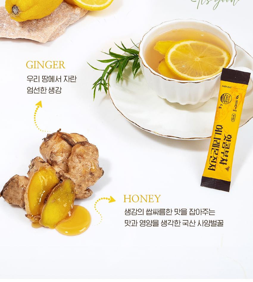 Daily Kombucha Tea with Honey Lemon Ginger