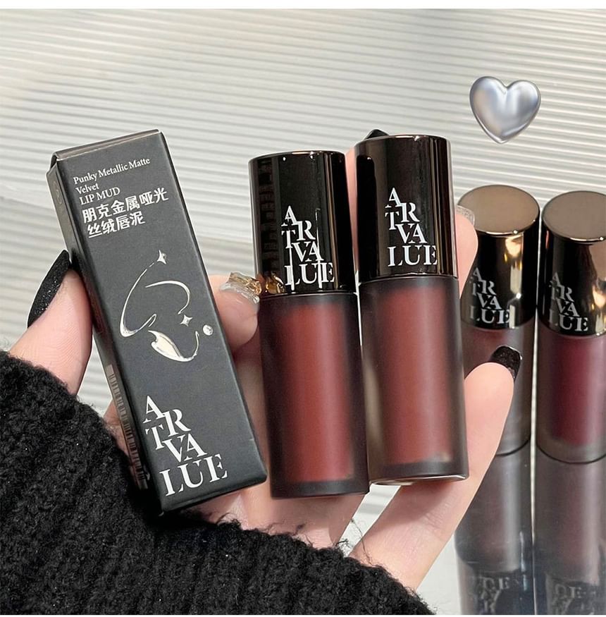 Punk Metallic Matte Velvet Lip Mud - 6 Colors