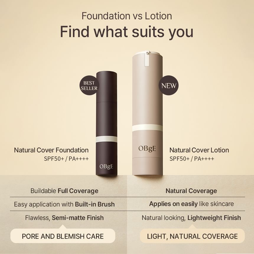 Natural Cover Lotion 2pcs Bundle Set