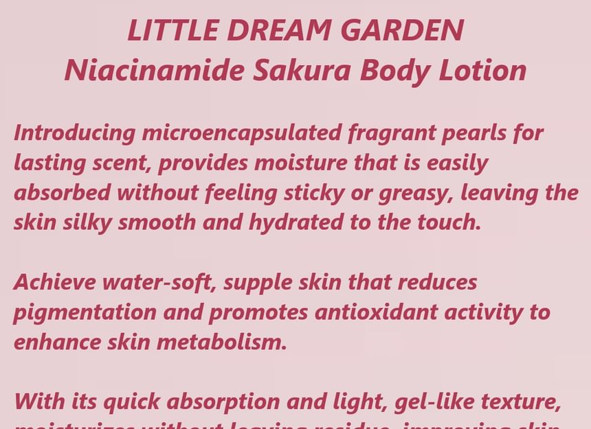 Niacinamide Sakura Body Lotion