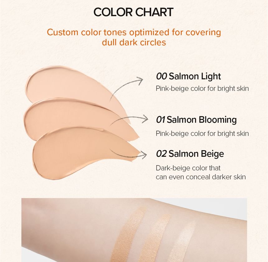 Salmon Darkcircle Concealer Cream - 3 Colors