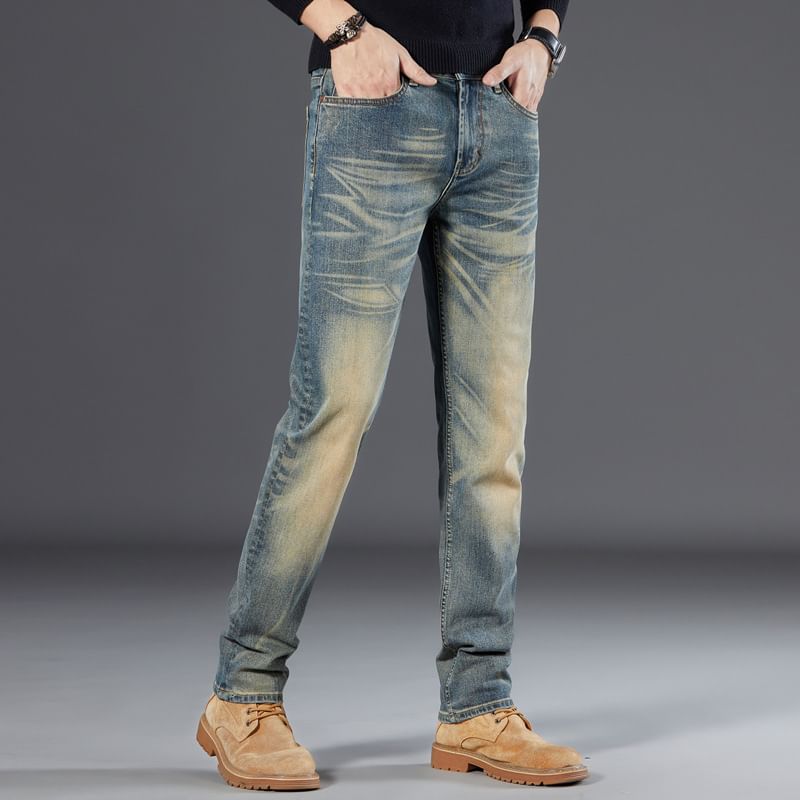 Mid Rise Washed Slim Fit Jeans