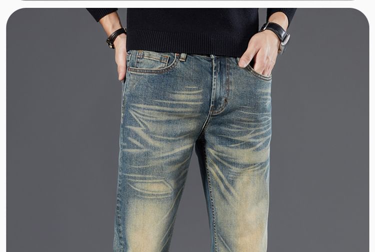 Mid Rise Washed Slim Fit Jeans