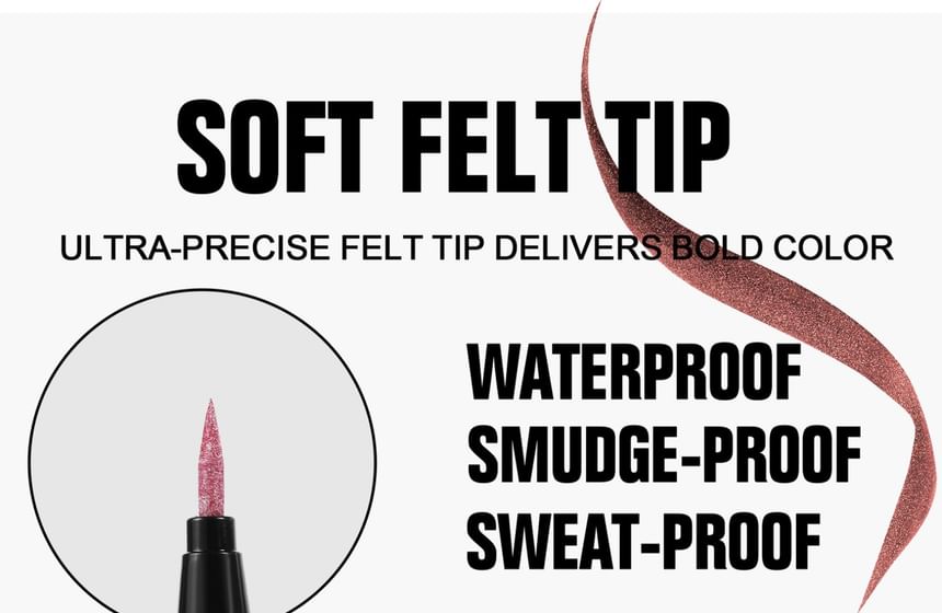 Vivid Metallic Luster Liquid Eyeliner - 10 Colors