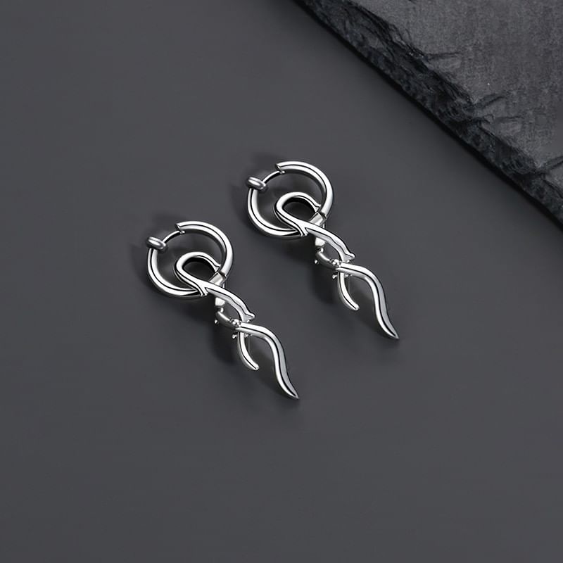 Thorn Hoop Drop Earring