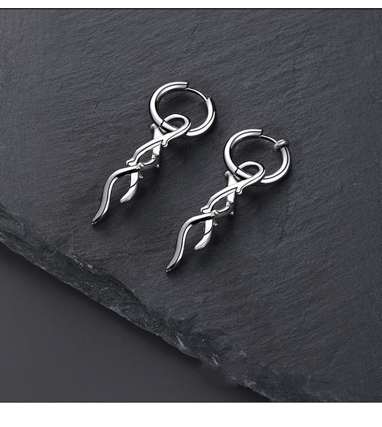 Thorn Hoop Drop Earring