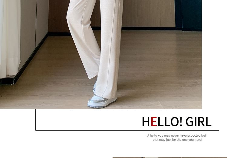 Maternity High Rise Plain Straight Leg Pants