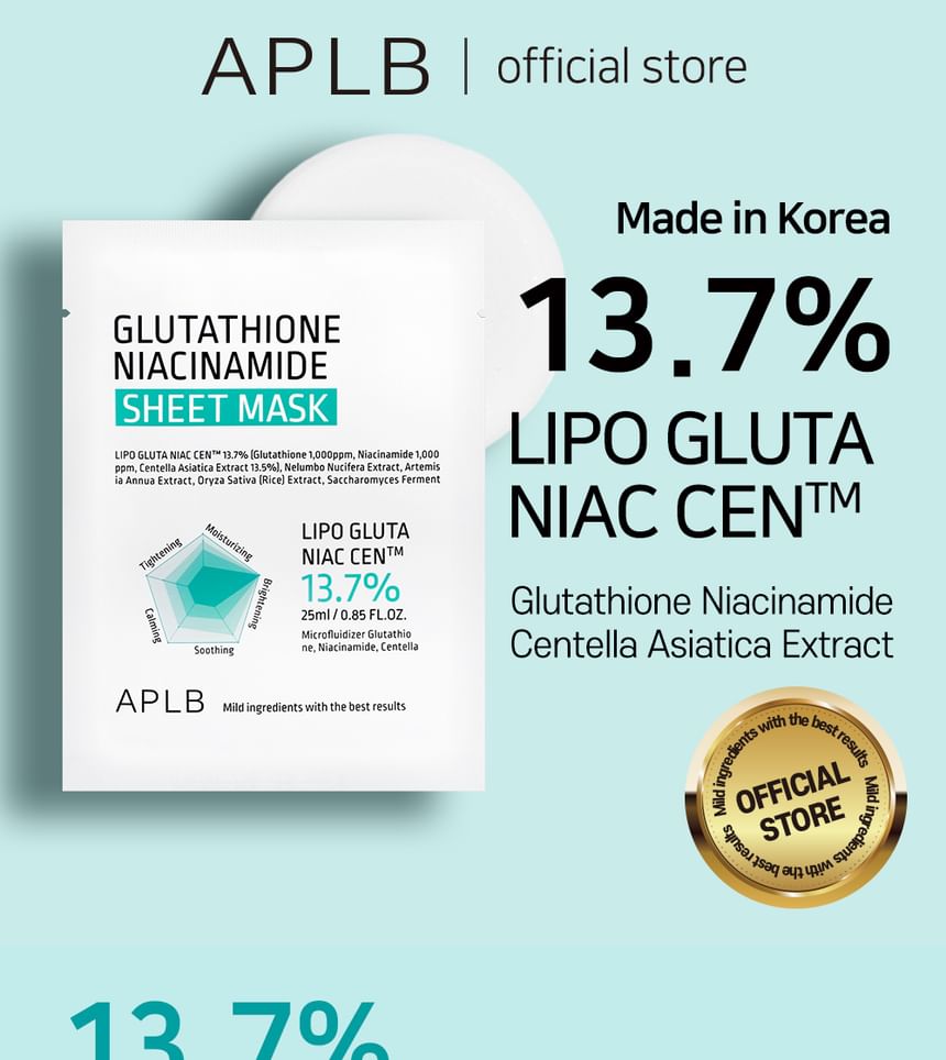 Glutathione Niacinamide Sheet Mask Bundle Set