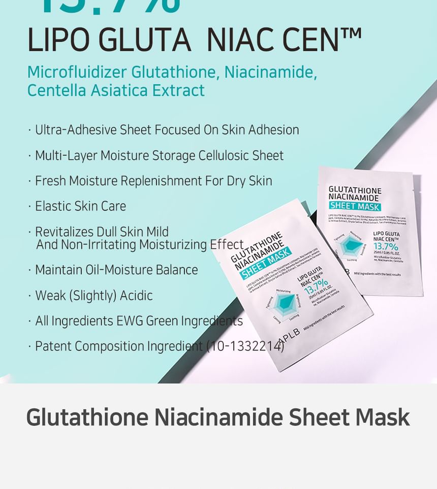 Glutathione Niacinamide Sheet Mask Bundle Set