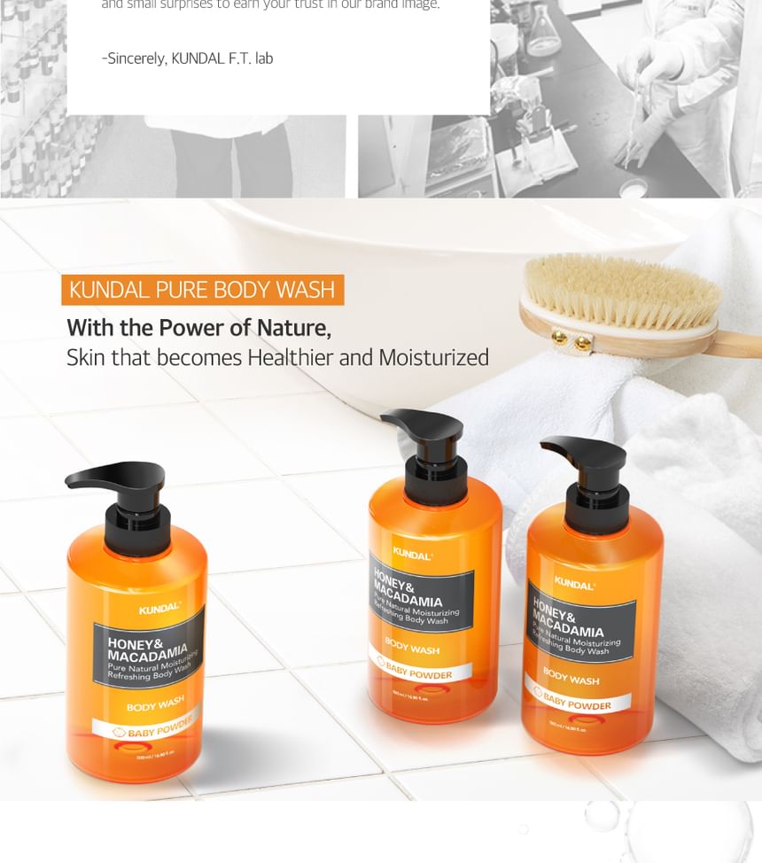 Honey & Macadamia Pure Natural Moisturizing Refreshing Body Wash - 7 Types