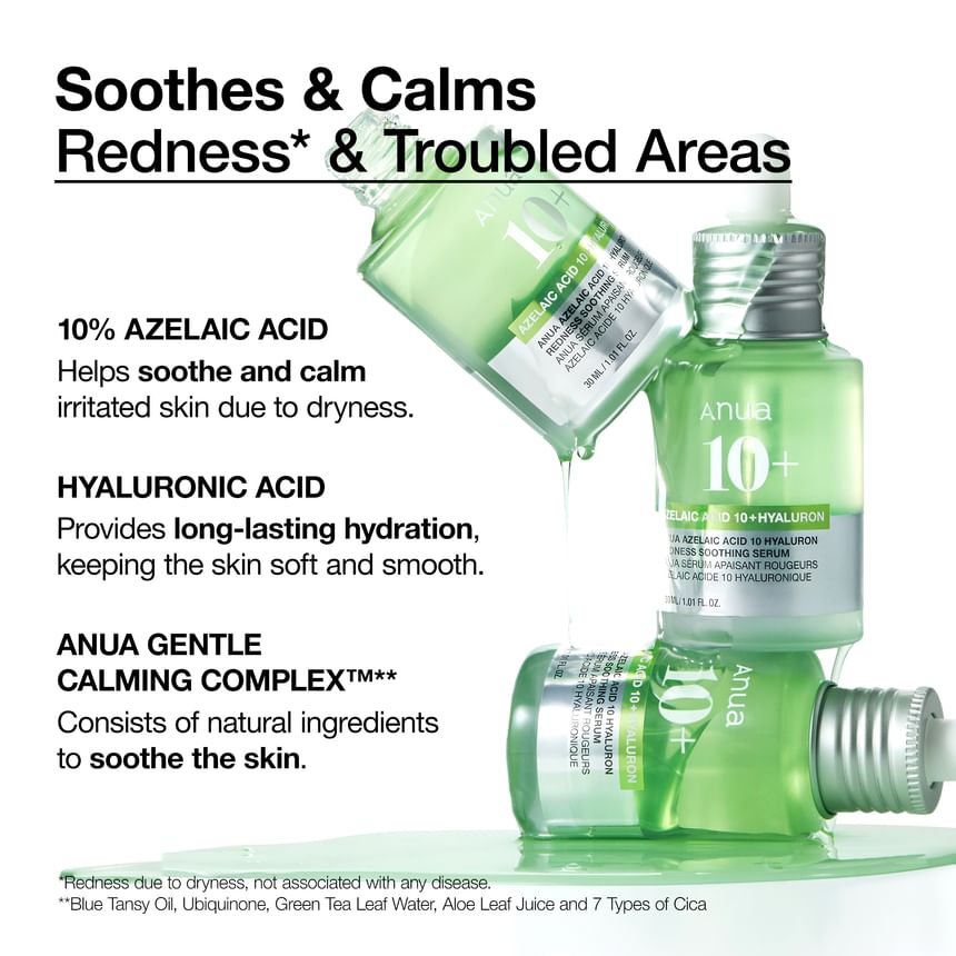 Azelaic Acid 10 Hyaluron Redness Soothing Serum 2pcs Bundle Set