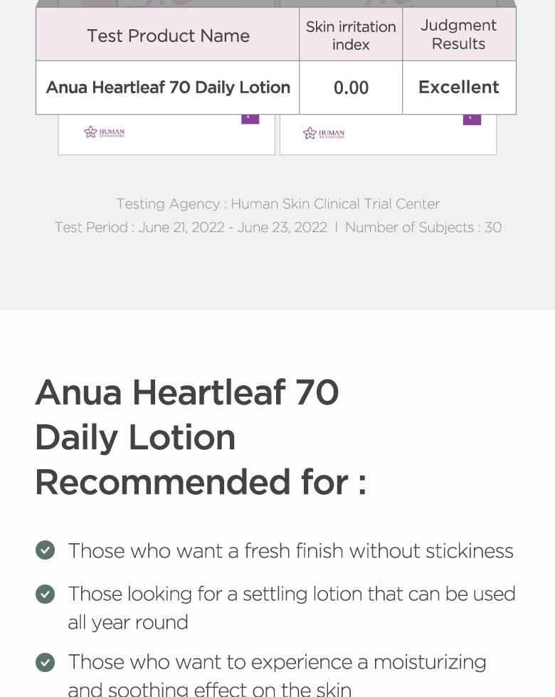 Heartleaf 70 Daily Lotion Mini