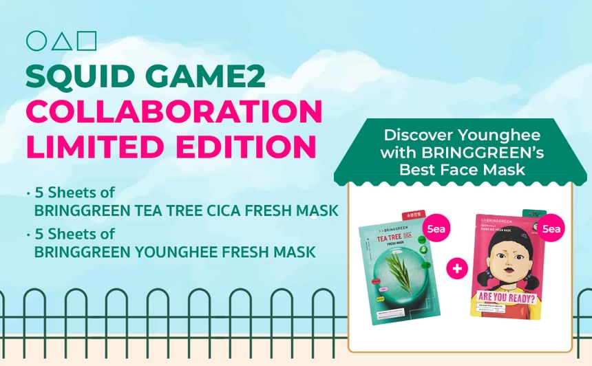 Tea Tree Cica & Young Hee Fresh Mask Set Squid Game Edition