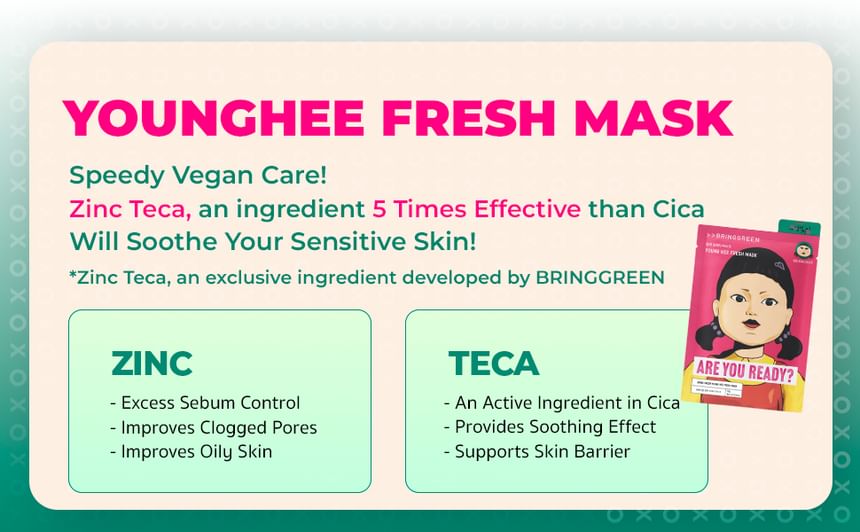 Tea Tree Cica & Young Hee Fresh Mask Set Squid Game Edition