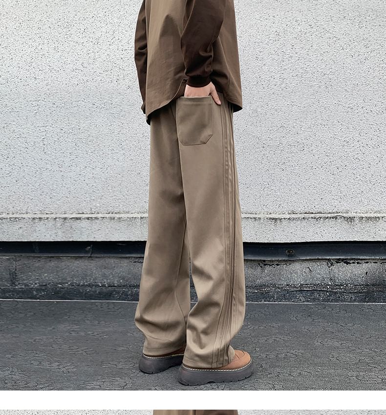 Drawstring Waist Plain Loose Fit Sweatpants