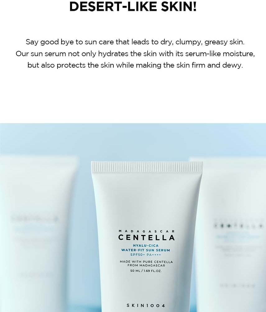 Madagascar Centella Hyalu-Cica Water-Fit Sun Serum Jumbo 2pcs Bundle Set