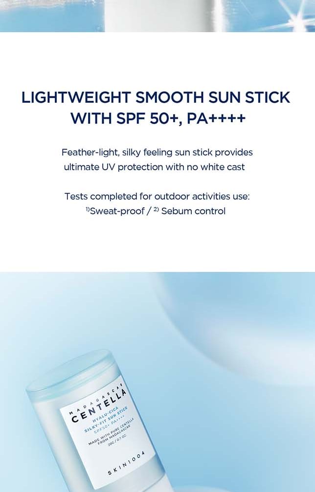 Madagascar Centella Hyalu-Cica Silky-Fit Sun Stick 2pcs Bundle Set