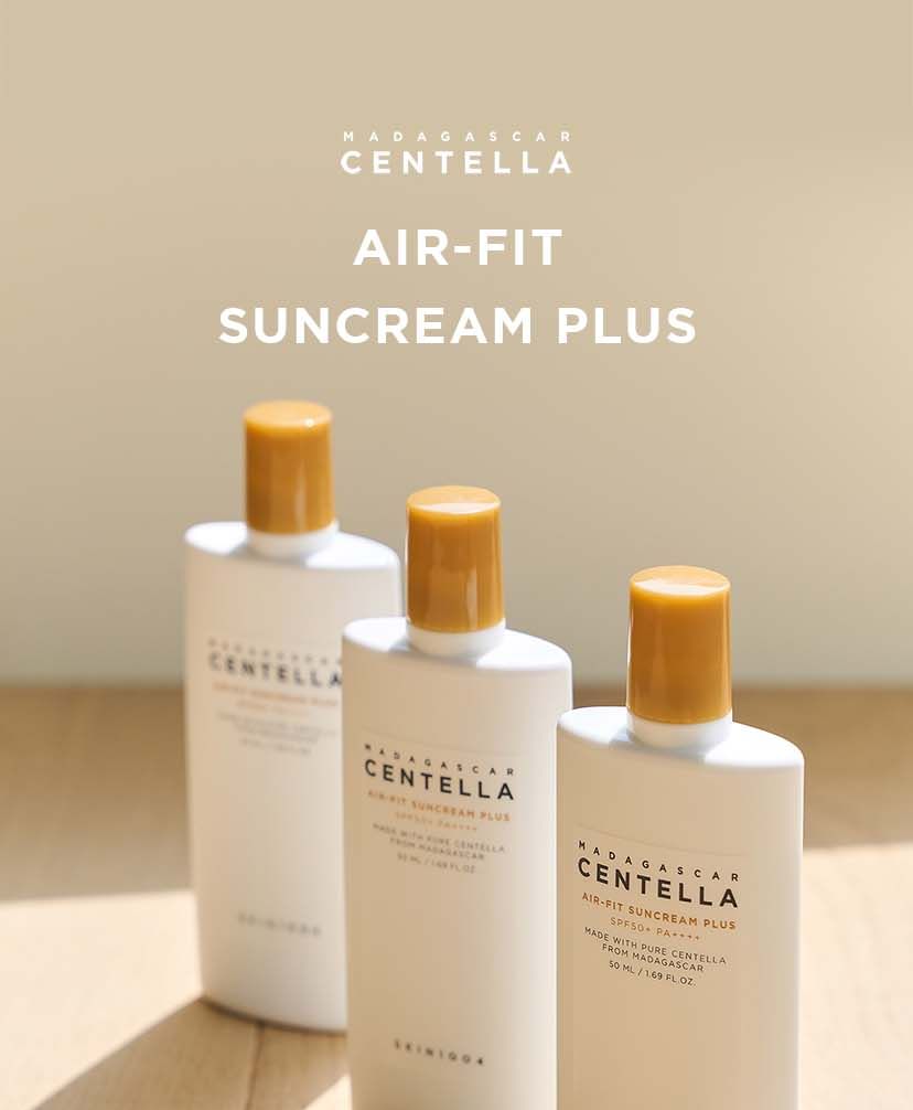 Madagascar Centella Air-Fit Suncream Plus 2pcs Bundle Set