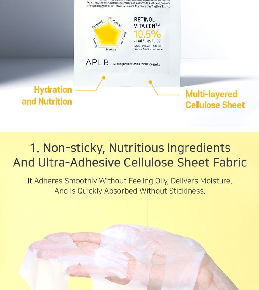 Retinol Vitamin C Vitamin E Sheet Mask