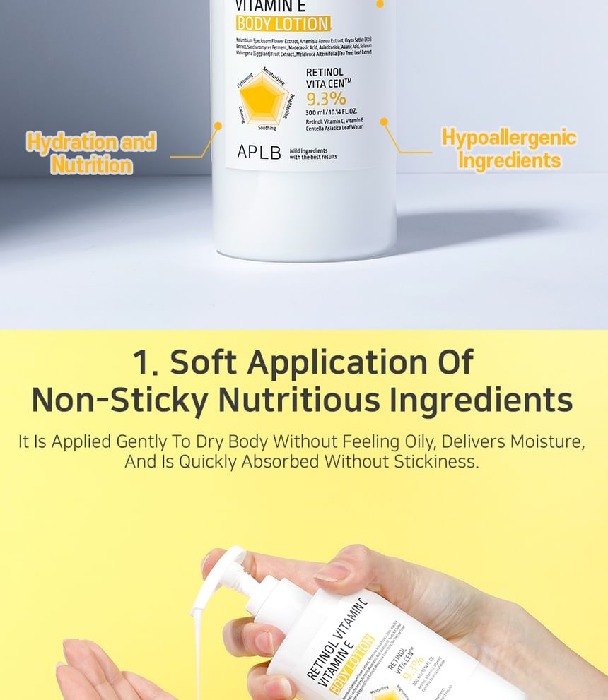 Retinol Vitamin C Vitamin E Body Lotion