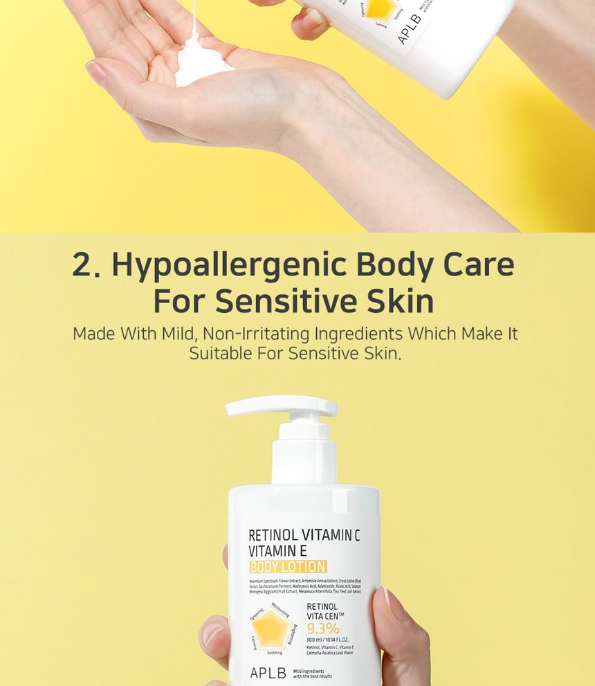Retinol Vitamin C Vitamin E Body Lotion