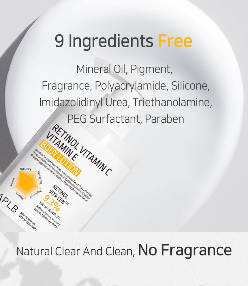 Retinol Vitamin C Vitamin E Body Lotion