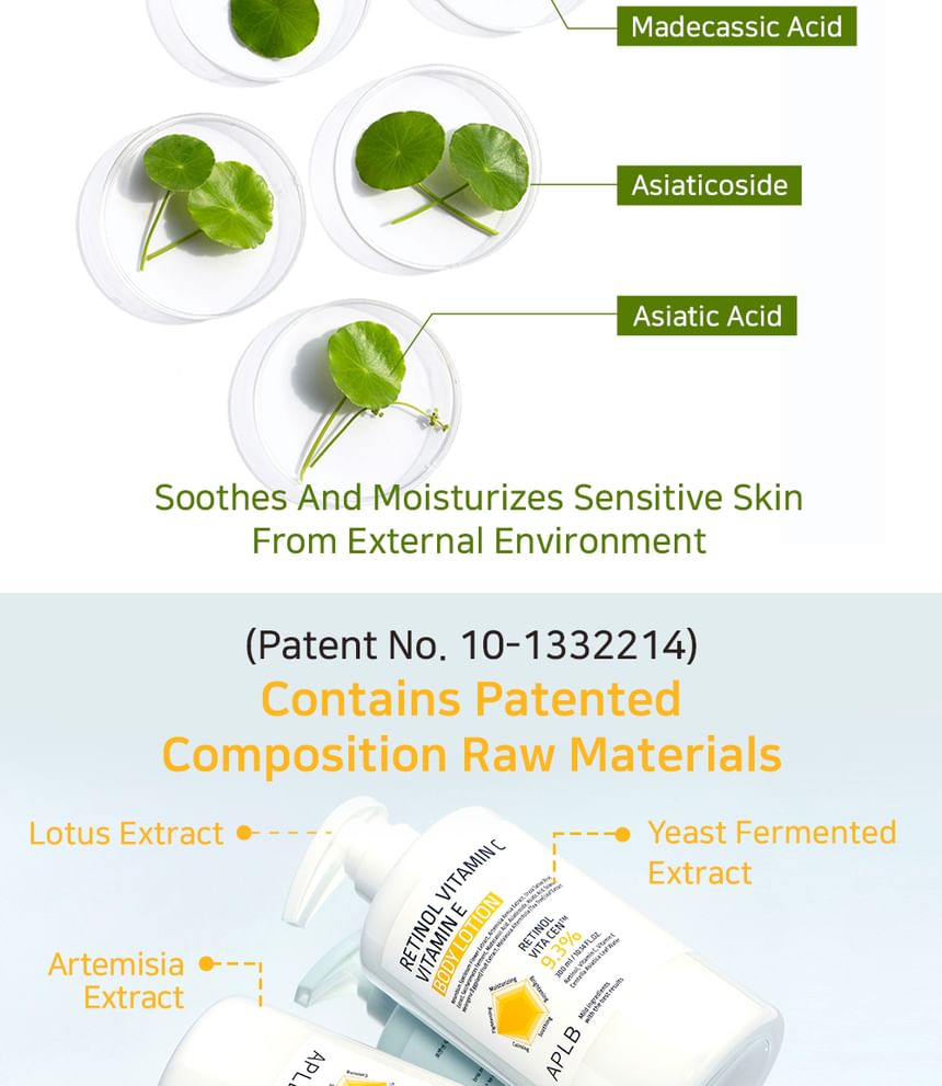 Retinol Vitamin C Vitamin E Body Lotion