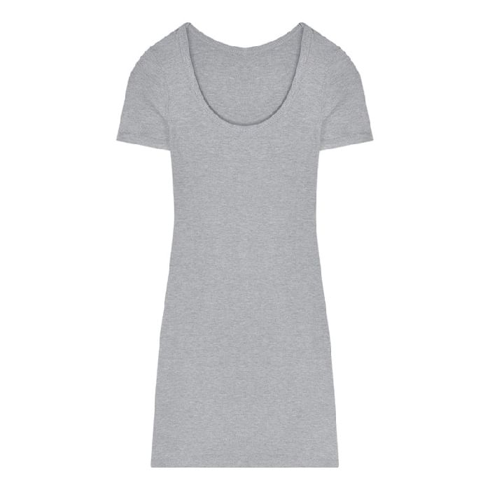 Short-Sleeve Scoop Neck Plain Mini Bodycon Dress