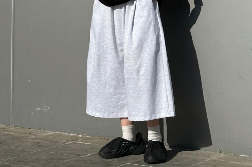 Unisex Drawstring Waist Plain Shorts