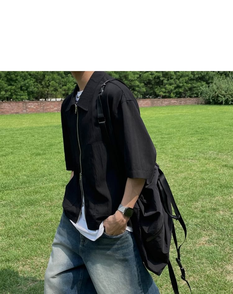 Washed Wide-Leg Denim Jorts