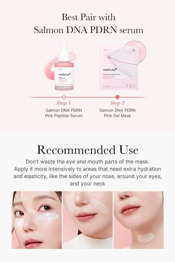 PDRN Pink Collagen Gel Mask Set 2pcs Bundle Set