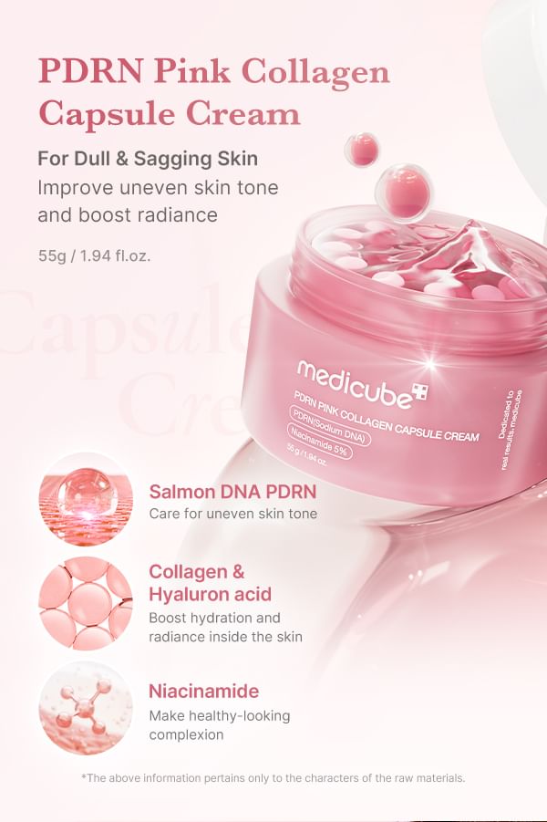 PDRN Pink Collagen Capsule Cream 2pcs Bundle Set