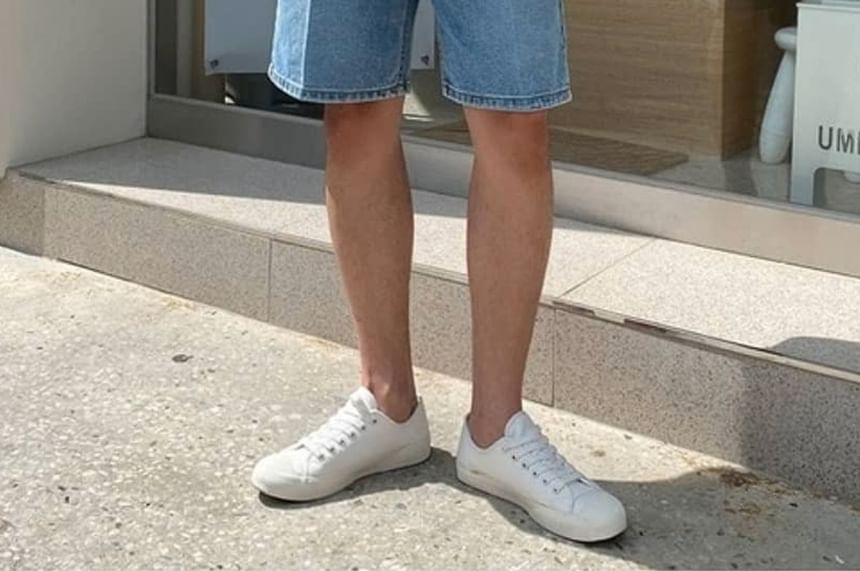 Low Rise Denim Shorts