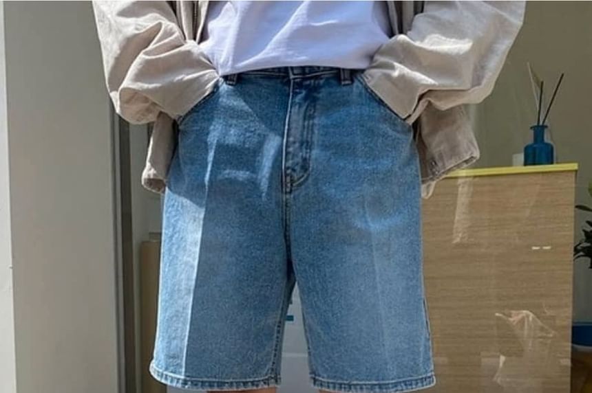 Low Rise Denim Shorts