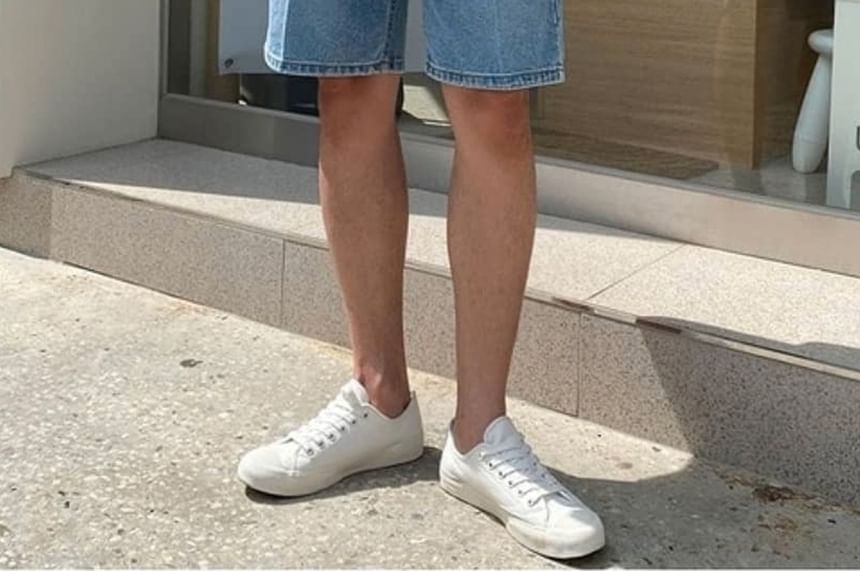 Low Rise Denim Shorts