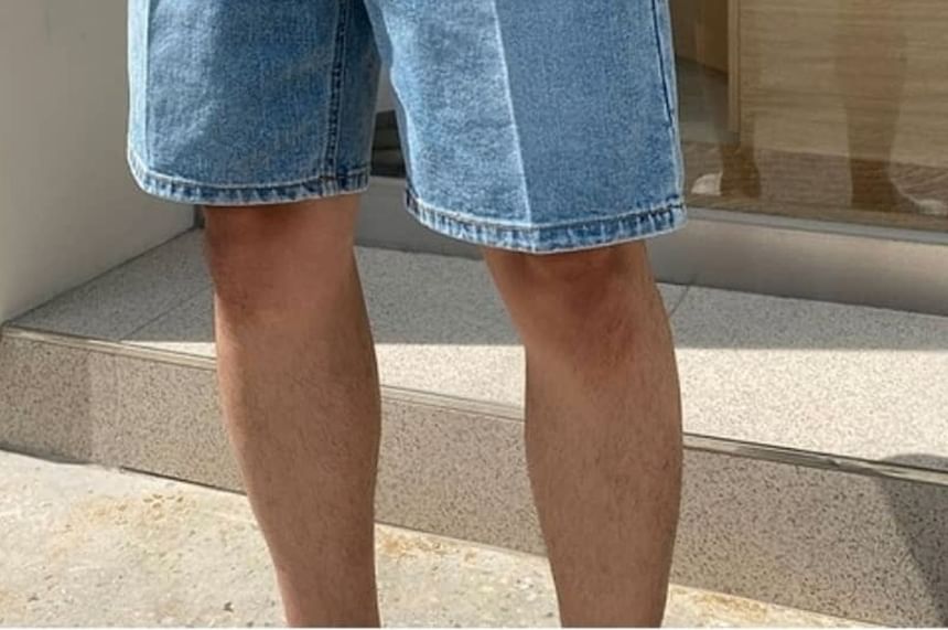 Low Rise Denim Shorts