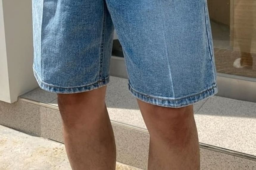 Low Rise Denim Shorts
