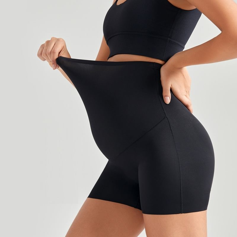 Maternity High Waist Plain Shaping Shorts