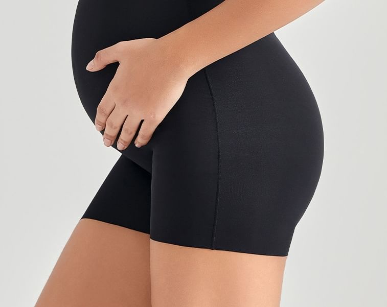 Maternity High Waist Plain Shaping Shorts