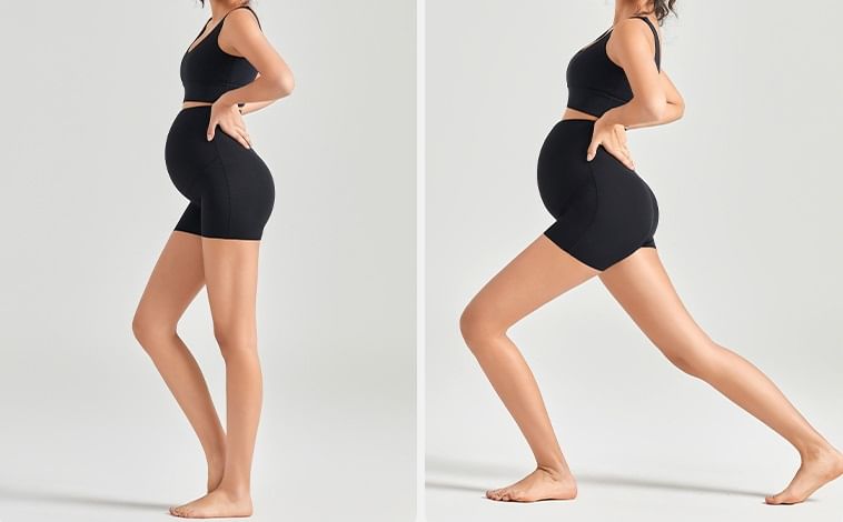 Maternity High Waist Plain Shaping Shorts