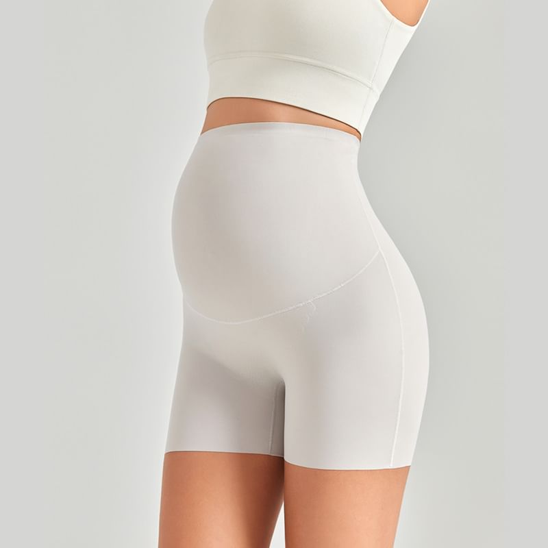 Maternity High Waist Plain Shaping Shorts