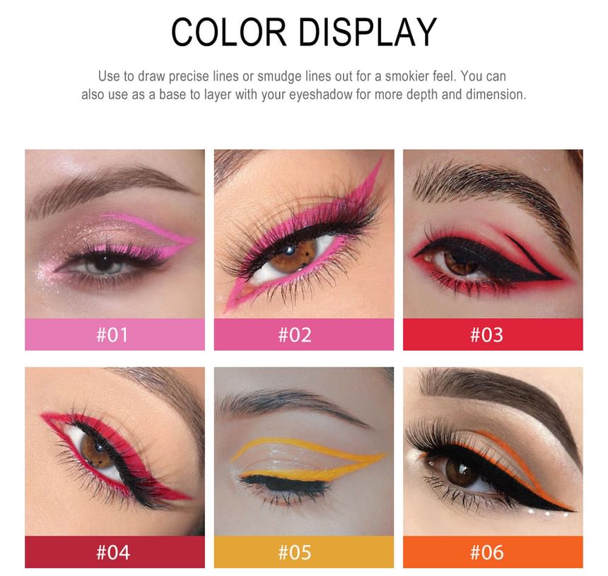 Waterproof Matte Gel Eyeliner - 10 Colors