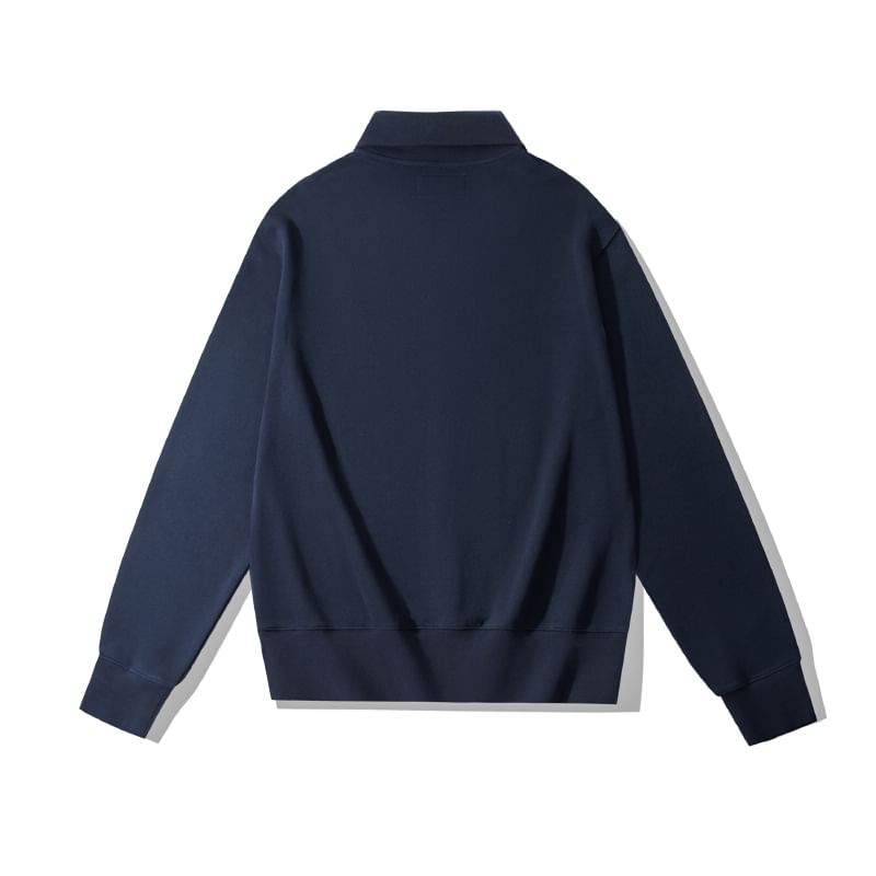 Quarter-Zip High-Neck Sweater