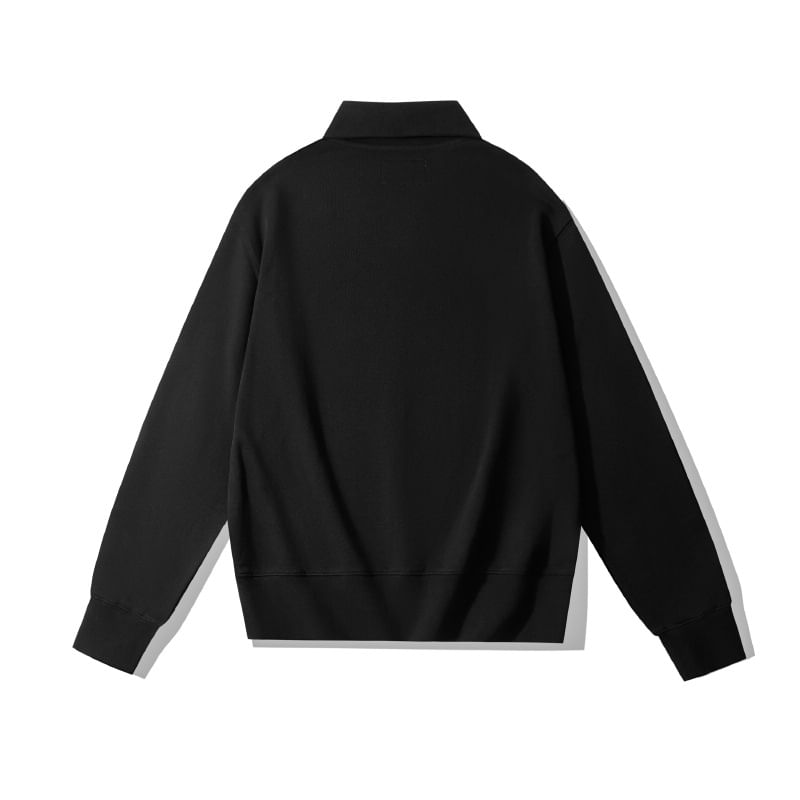 Quarter-Zip High-Neck Sweater